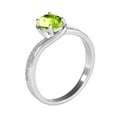 thumbnail image 5 of AoneJewelry Peridot and Diamond Ring Solid Rose, White & Yellow Gold In 10K, 5 of 5
