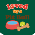 thumbnail image 4 of Inktastic Pit Bull Loved by a (dog Breed) Boys or Girls Baby Bib, 4 of 4