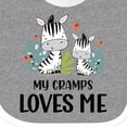 thumbnail image 4 of Inktastic Zebra My Gramps Loves Me Boys or Girls Baby Bib, 4 of 4