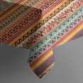 thumbnail image 5 of Orange Ethnic Stripe Pattern Square Tablecloth,Waterproof Square Table Cover,Wipeable Spillproof Washable Table Cover for Home Kitchen Party Decor 42"X42"(107x107cm), 5 of 6