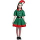 thumbnail image 1 of Disfraz de duende navideño Familia Adulto Niños Disfraces Trajes de ayudante de Santa AGirls8-9 Años, 1 of 2