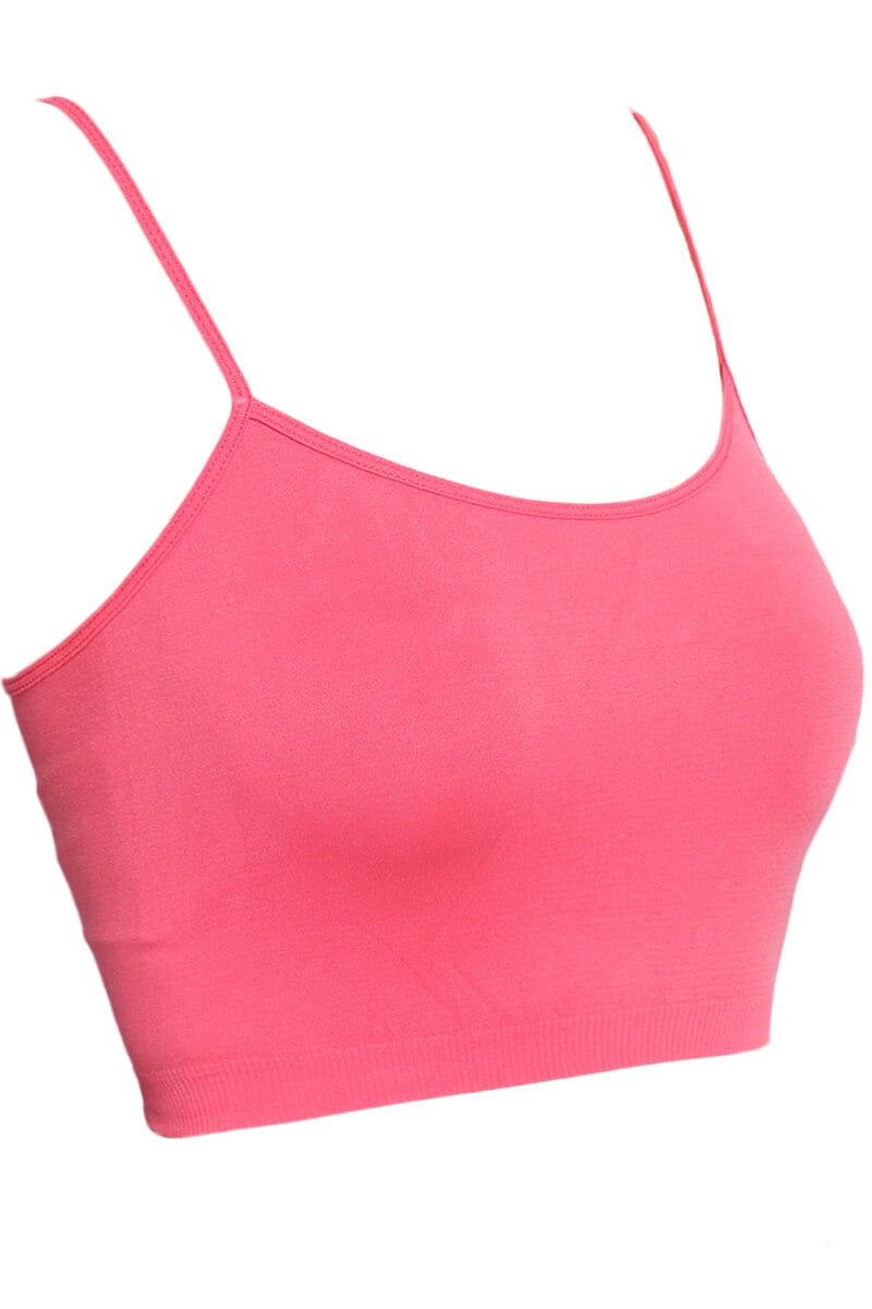 TheMogan Women's Seamless Spaghetti Strap Bra Top Stretch Cami Bandeau