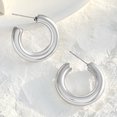 thumbnail image 5 of Fashionable long diamond-encrusted tassel ear hooks niche design geometric C-shaped earrings without pierced ears. Couple jewelry Valentine's Day gift, 5 of 5
