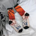 thumbnail image 5 of Hirioo Basketball Shot Pattern Adult Middle Tube Socks Breathable Sock Non-Pilling,Contrasting Color Design, 5 of 6