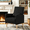 Black, variant on Gewnee 26.5"Accent Chair,Linen Fabric Upholstered Comfy Armchair with Solid Wood Frame & High Back,Single Chair for Living Room,Apartment,Office.Dark Red