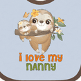 thumbnail image 4 of Inktastic Cute Sloth I Love My Nanny Boys or Girls Baby Bib, 4 of 4
