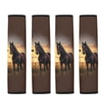 thumbnail image 5 of Chririnla Horse Dusk Car Seat Belt Pads 2 Pack, Seat Belt Shoulder Pad Polyester Fabric Breathable Comfort for Truck SUV Auto, 5 of 8