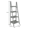 thumbnail image 4 of Fionafurn Wood 4-Tier Plant Shelf，Plant Ladder Corner Storage Shelves for adult Living Room ,Gary, 4 of 8