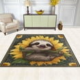 thumbnail image 3 of Area Rug Indoor 63"x48"in Non-Slip Wear Resistant Floor Mats Soft Large Carpets for Living Room Bedroom Home Decor Smiling Happy Baby Sloth, 3 of 7