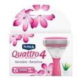 thumbnail image 1 of Cartuchos para afeitar Schick Quattro For Women sensible 1 paquete con 2 pzas, 1 of 3