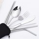 thumbnail image 5 of Juego De Vajilla De Acero Inoxidable, Juego De Cubiertos, Portátil, Para Acampar, Oficina, Viajes, Vajilla, Cuchillo De Cocina, Tenedor, Cuchara, Palillos, Utensilios De Comedor Muyoka Hogar, 5 of 7