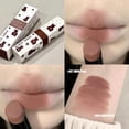 thumbnail image 5 of 1pc Waterproof Matte Coffee Brown Lipstick Moisturizing Long Lasting Not Easy To Fade Low Saturation Rose Pink Brown Lip Gloss, 5 of 5