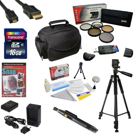 Best Value Kit for Nikon D100 D200 D300 D300s with 16GB SDHC Card, Battery, Charger, 5 Piece Pro Filter Kit, HDMI Cable, Padded Gadget Bag, Tripod, Lens Pen, Cleaning Kit, DVD,