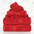 thumbnail image 2 of Superior Egyptian Cotton Heavyweight 6-Piece Towel Set, Red, 2 of 8