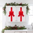 thumbnail image 6 of Self Adhesive Christmas Bows for Kitchen Cabinets, Removable Stick on Satin Ribbon Bow Decor for Cabinet Door Window Mirror Wall, No Damage Holiday Xmas Party Decoration, 6 of 8