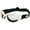 Clear, variant on Birdz Eyewear Eagle Padded Motorcycle Riding Goggles White Frame with Anti-Fog Clear Lens (Yellow)