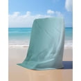 thumbnail image 4 of Turquoise Ombre Beach Towels Oversized Super Absorbent, Teal White Gradient Modern Abstract Art Lightweight Bath Towel Quick Dry Sets For Bathroom/Pool/Rv Camping/Beach Play/Gym Room/Picnic 30"x60", 4 of 8