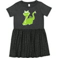 thumbnail image 3 of Inktastic Green Dragon Girls Toddler Dress, 3 of 5