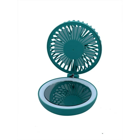 

Fan Light Up Mirror Useful Mini Portable Fan Cute Design Handheld Fan Personal Lightweight Makeup