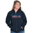 thumbnail image 3 of Ameritude American Attitude Funny Zip Up Hoodie Men's Women's Brisco Brands L, 3 of 6