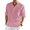 Pink, variant on Ginsiom Men's Cotton Linen Shirt Long Sleeve Henley Shirts Hippie Beach T Shirts for Men
