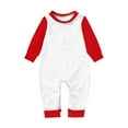 thumbnail image 2 of Pijamas familiares a juego de moda navideña de color liso, estilo europeo, para padres e hijos, monos de poliéster para bebés., 2 of 3