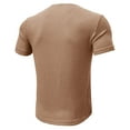 thumbnail image 4 of WAENQINLA Men's Ribbed Henley Shirt Lightweight Slim Fit Knit Textured Muscle Shirt Cotton Short Sleeve Casual T-Shirt, 4 of 6