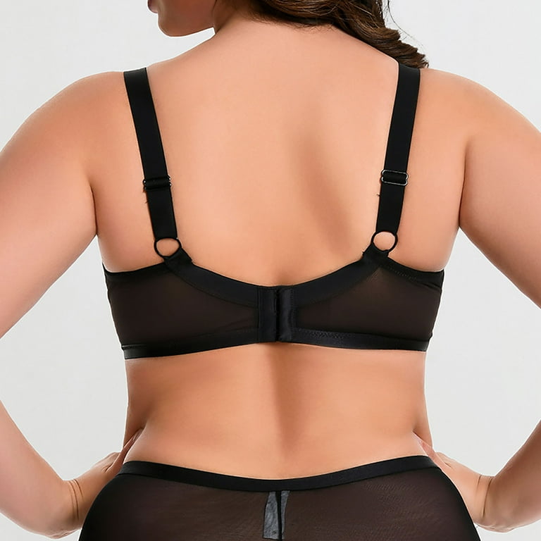 SMihono F Cup Women's Balconette Lace Bra Plus Size Sexy See Through  Unlined Underwire Bras Plus Size Daily Bras Black M(80F) - Walmart.com