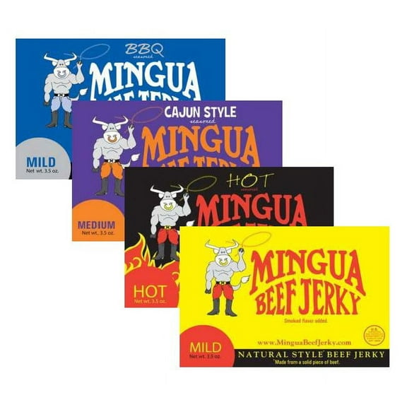 Mingua Beef Jerky - Sampler Pack - 14.0 oz