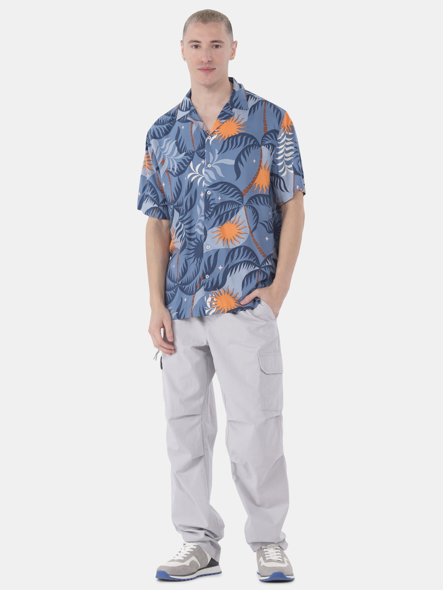 No Boundaries Men's & Big Men's Twill Cargo Pants, Size XS-5XL