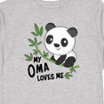 thumbnail image 4 of Inktastic My Oma Loves Me Cute Panda Boys or Girls Long Sleeve Toddler T-Shirt, 4 of 5