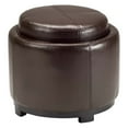 thumbnail image 2 of SAFAVIEH Chelsea Round Tray Ottoman Red, 2 of 2