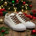 thumbnail image 4 of Kumdkd Christmas Themed Shoe Laces for Sneakers & Boots - Festive Holiday Patterns (Snowflakes/Reindeer/Trees), Durable Polyester, 5 Color Options, Easy to Tie (2-Pack), 4 of 6