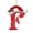F, variant on LEFXSMR Christmas Initial Ornaments, Red Letter Ornaments with Santa Hat, Letters Christmas Tree Decorations for Christmas Tree Party Supplies