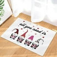 thumbnail image 4 of Valentine''s Day Doormat Cute Gnomes Entrance Mat Heart All You Need is Love Buffalo Check Plaid Love Letter Valentine Decorative Floor Mat Non Slip Washable Welcome Mats for Home Decor, 4 of 6