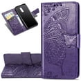 thumbnail image 1 of Étui Portefeuille en Cuir PU Premium avec Rabat, Protection Complète, Support Pliant, Porte-Cartes Magnétique pour iPhone 11 Pro (Violet Foncé), 1 of 6