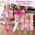 thumbnail image 4 of Freecat Dollhouse Kit for Girls, 4 Rooms, 98PCS Building Toys for Girls Ages 3-6 Years, Birthday Christmas Pretend Play Gift for Little Girl., 4 of 7