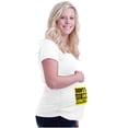 thumbnail image 6 of Don't Touch Expecting Mom Humor Women's Maternity T Shirt Tee Brisco Brands S, 6 of 7