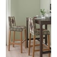 thumbnail image 2 of Brown Southwest Bar Stool Covers Set of 6, Ethnic Boho Tribal Vintage Geometric Stretch Washable Bar Chair Covers with Backs, Removable Pub Counter Height Chair Cover for Kitchen Dining Room Cafe, 2 of 7