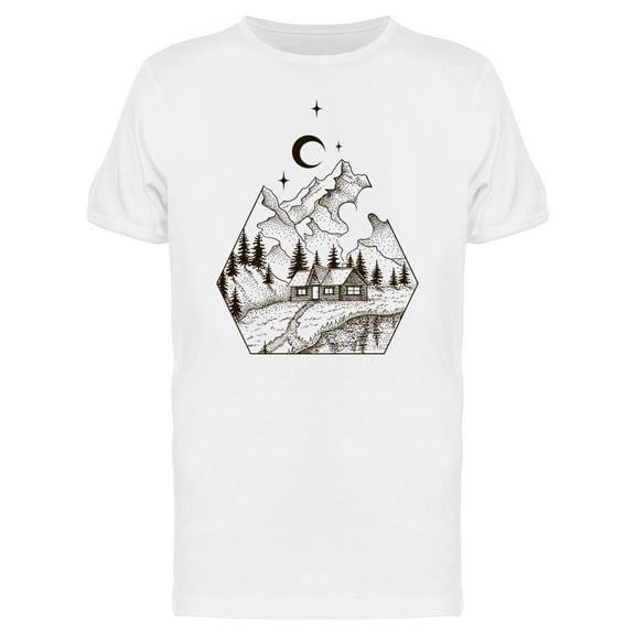 Nocturnal Mountain Lodge Tee Men's -Image by Shutterstock