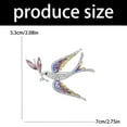 thumbnail image 5 of Artistic Swallow Bird Brooch Accessory Zinc Alloy Vibrant Enamel Finish Rhinestones Decorated Pin Accessory, 5 of 9