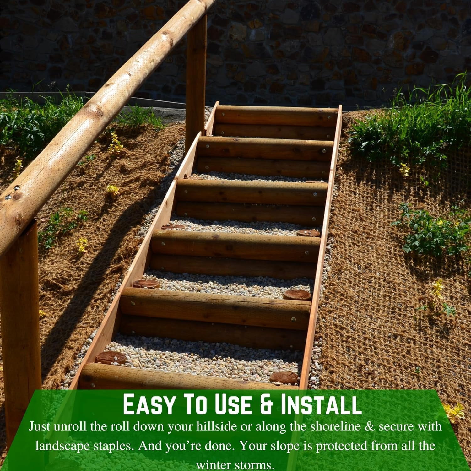 Farm Plastic Supply - 700 Gram Coir Erosion Control Matting - 100% Biodegradable