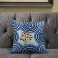thumbnail image 5 of Boho Mandala Plant Throw Pillow with Removable Cover in Gray White Red 20x20, 5 of 5