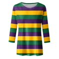 thumbnail image 4 of PMUYBHF T-Shirt Imprimé Joyeuses Fêtes Manches 3/4 Col Rond Blouse 4600 TTG, 4 of 5
