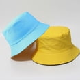 thumbnail image 5 of Bucket Hat Folding Sun Protection Double-sided Wear Wide Brim Unisex Sun Hat For Vacation, 5 of 5