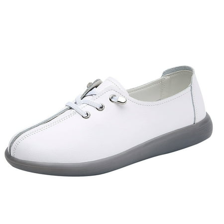 

TOWED22 Flat Shoes For Women Women s Ballet Flats Comfortable Casual Dressy Shoes Work Flats Office Shoes Pointed Toe Leopard Flats White
