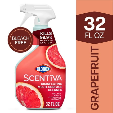 Clorox Scentiva Bleach-Free Multi-Surface Cleaner Spray, Grapefruit & Orange Blossom, 32 fl oz