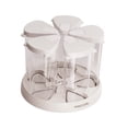 thumbnail image 4 of Lipstore Dry Food Storage Containers Grain Dispenser 360 degree Rotating Organizer Rice Dispenser for Beans Barley Peanut Cereal Countertop White Base, 4 of 8