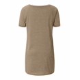 thumbnail image 3 of Jinqian T-shirt Manches Courtes Femme Grande Taille Tops Casual V Tunique Col Rond Chemisier, 3 of 3