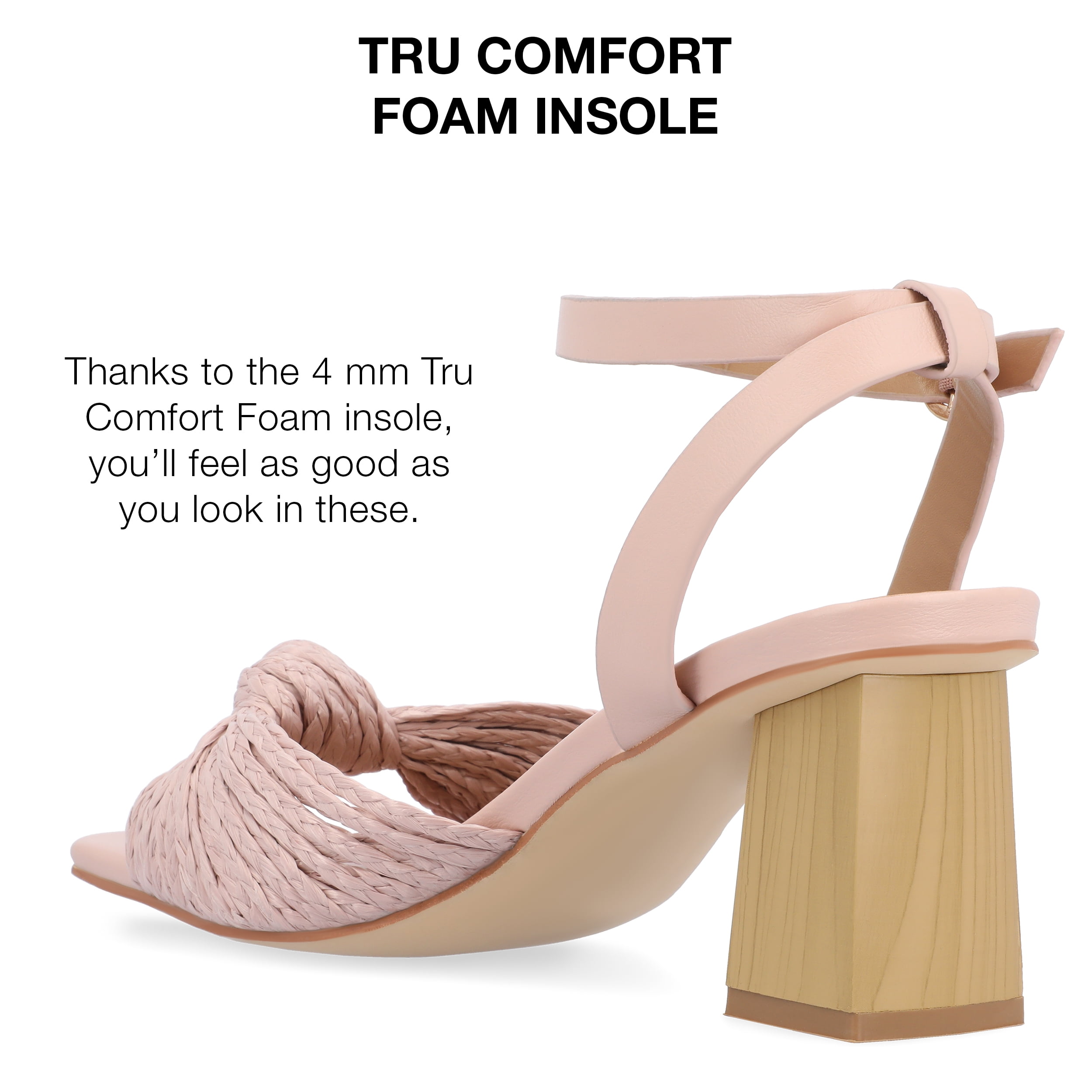 Journee Collection Womens Galinda Tru Comfort Foam Low Block Heel Sandals